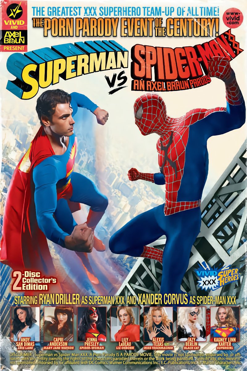 Poster de Superman vs Spider-Man XXX: An Axel Braun Parody