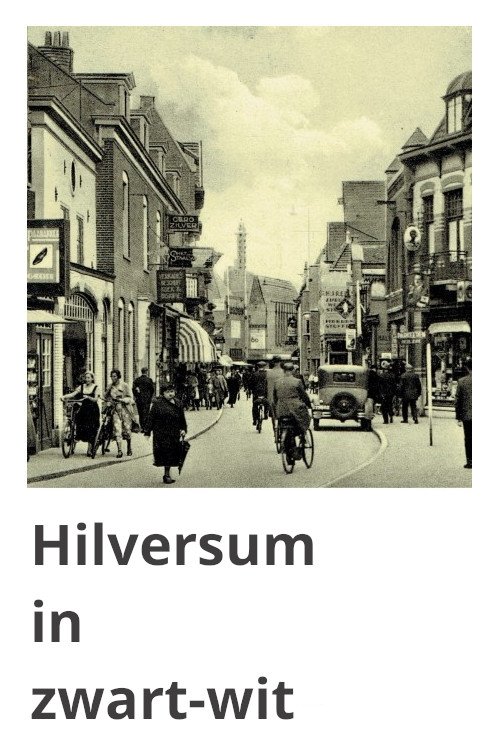 Poster de Hilversum in zwart-wit