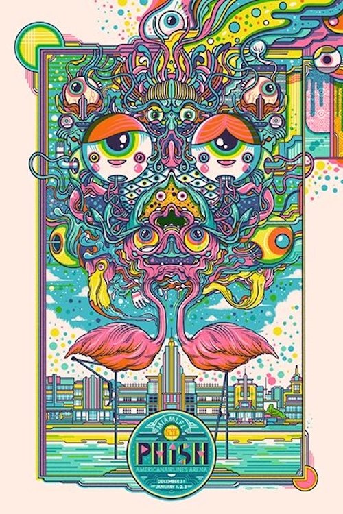 Poster de Phish 2014-12-31 American Airlines Arena, Miama, FL