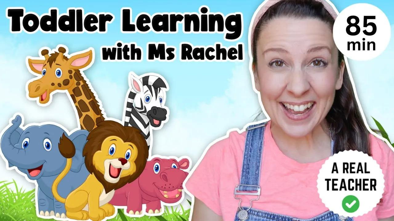 Toddler Learning with Ms Rachel - Learn Zoo Animals - Kids Songs - Educational Videos for Toddlers
