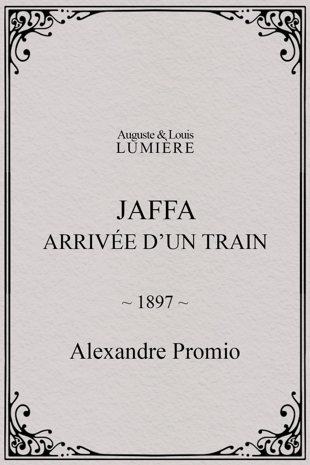 Jaffa : arrivée d’un train