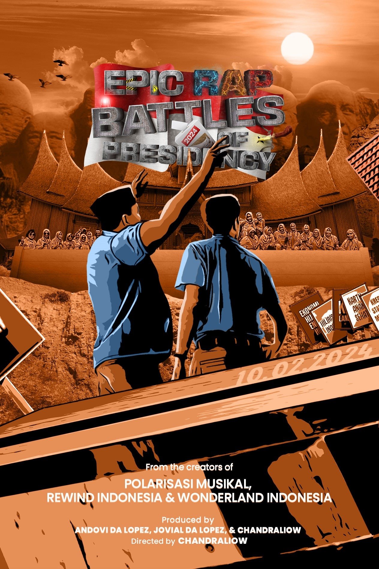 Poster de Anies VS Prabowo VS Ganjar - Epic Rap Battles of Presidency 2024