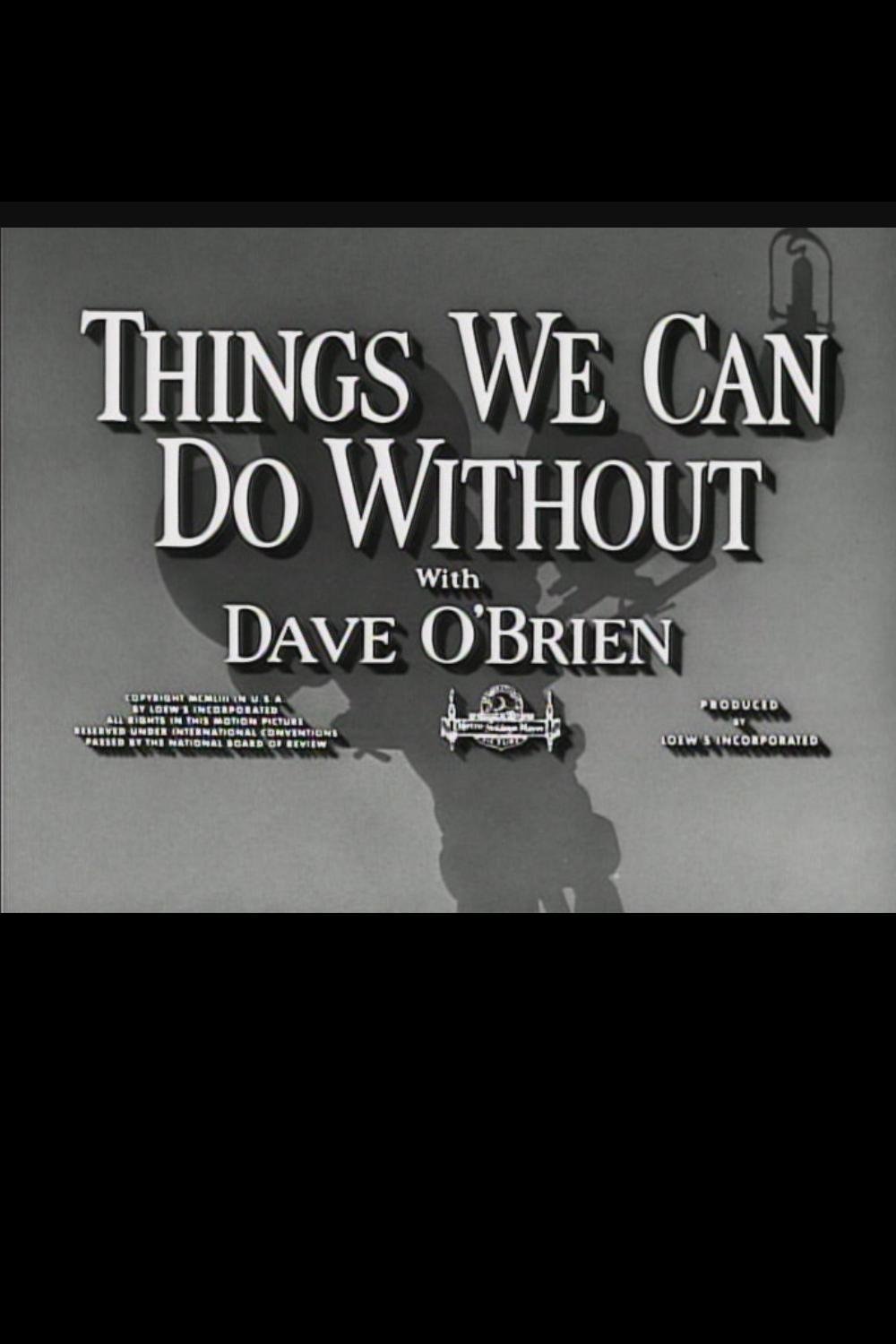 Poster de Things We Can Do Without