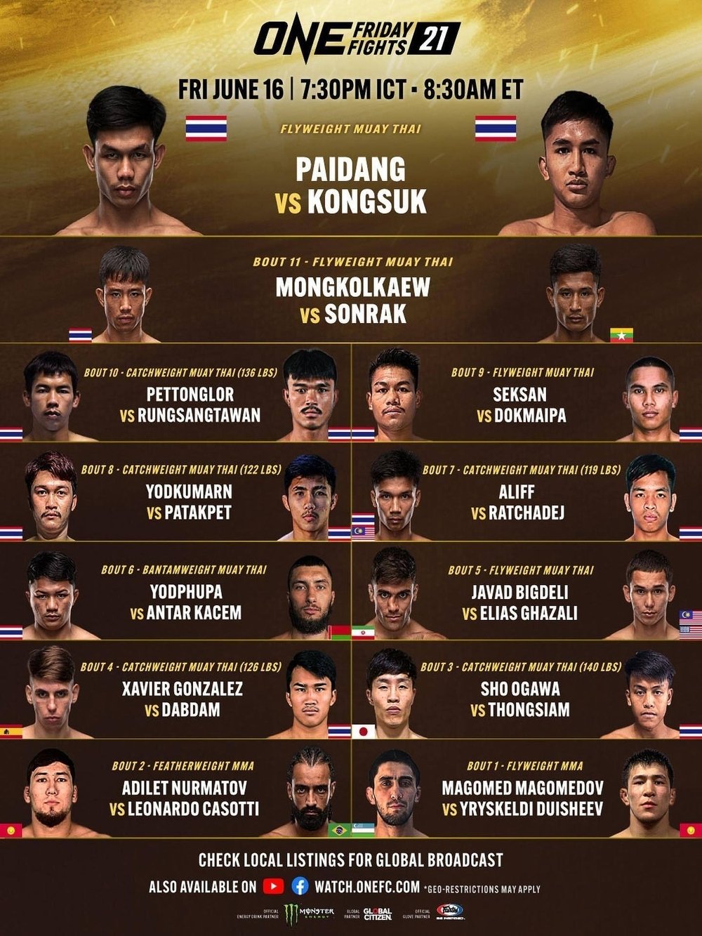 Poster de ONE Friday Fights 21: Paidang vs. Kongsuk
