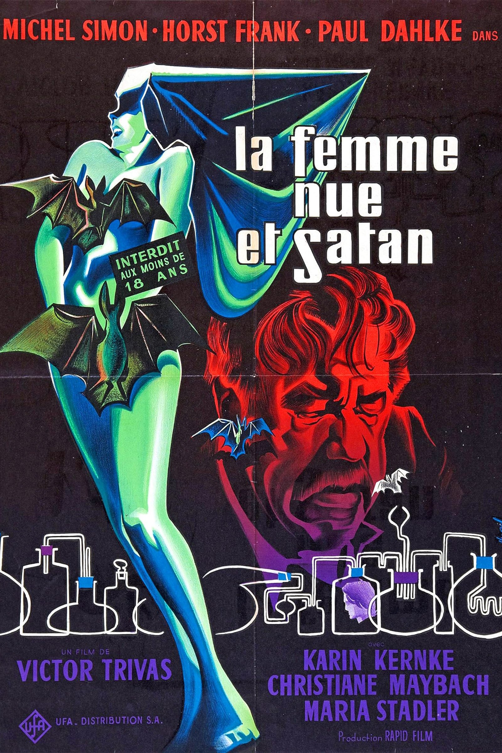 Affiche du film La Femme nue et Satan