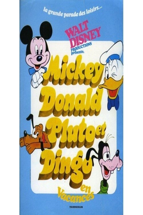 Poster de Mickey, Donald, Pluto et Dingo en vacances