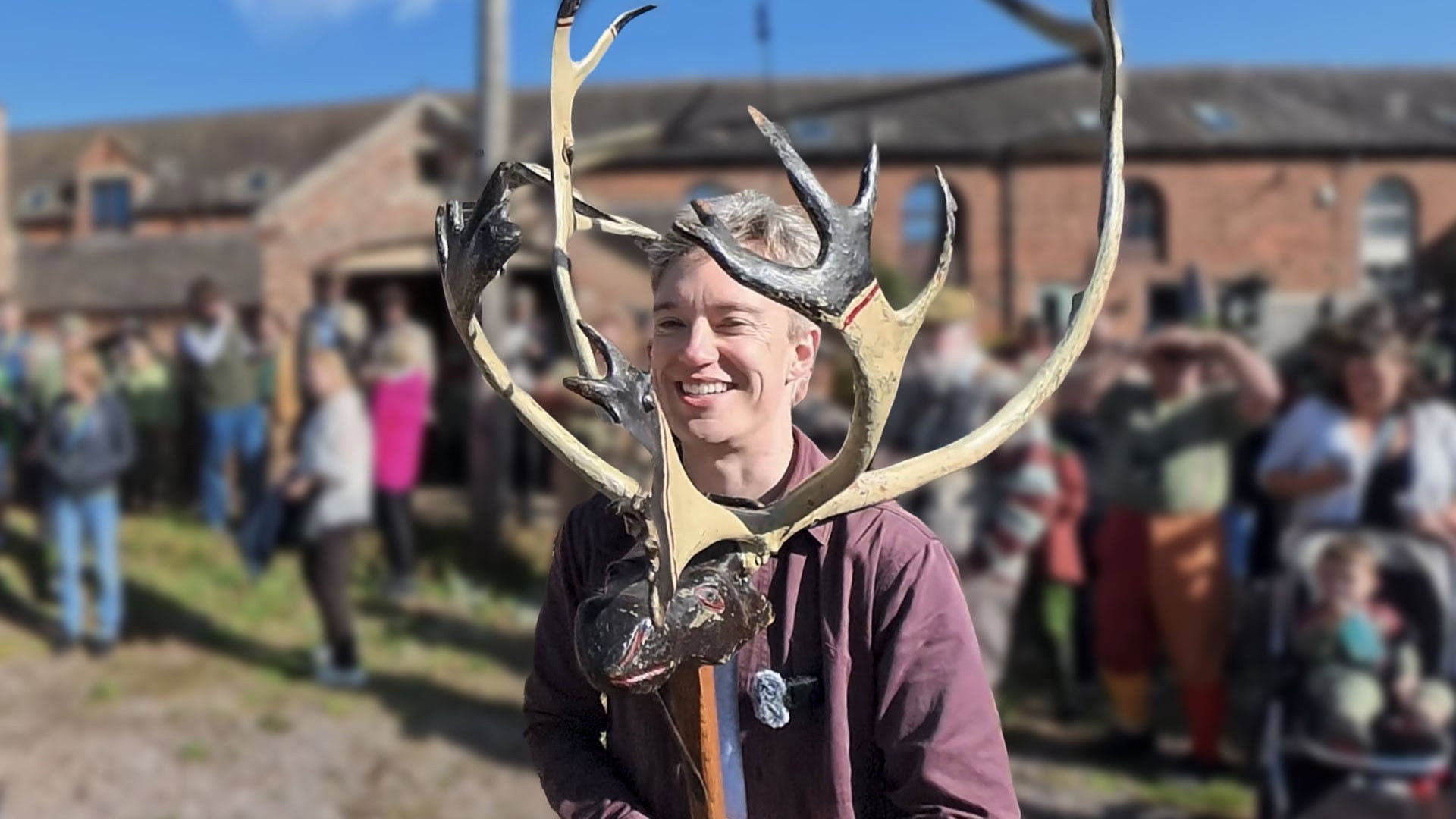 I got hit in the teeth with 900-year-old antlers