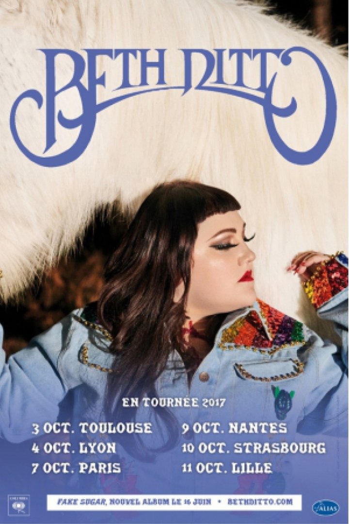 Poster de Beth Ditto à l’Aéronef de Lille le 11/10/2017