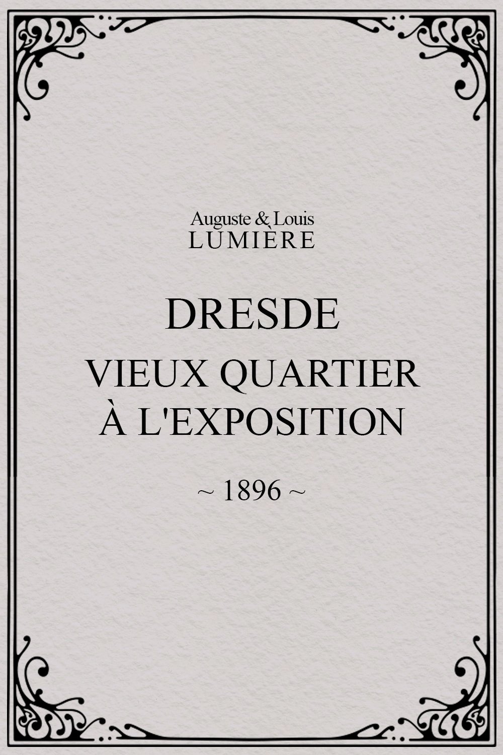 Poster de Dresde, vieux quartier à l'Exposition