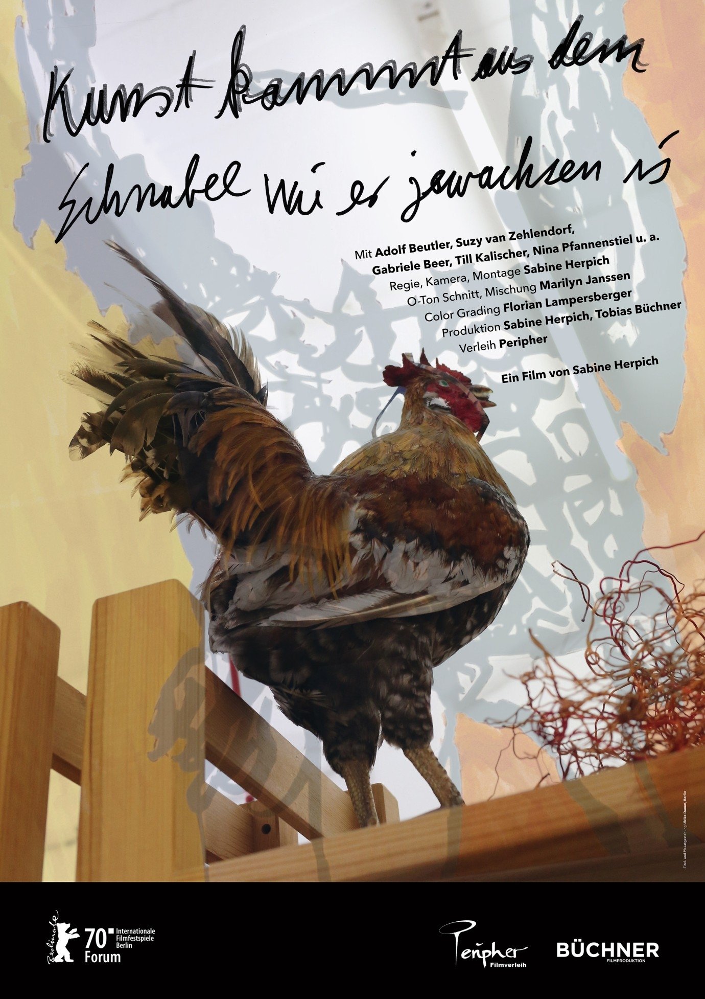 Poster de Kunst kommt aus dem Schnabel wie er gewachsen ist