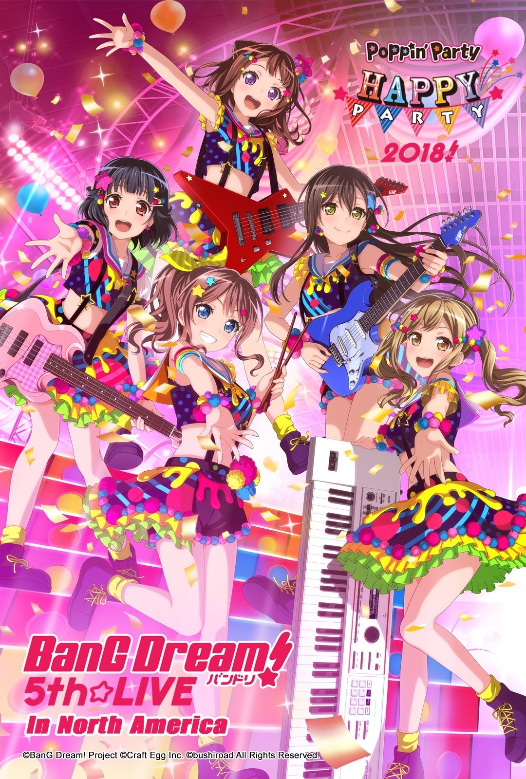 Poster de BanG Dream! 5th☆LIVE Day1:Poppin'Party HAPPY PARTY 2018!