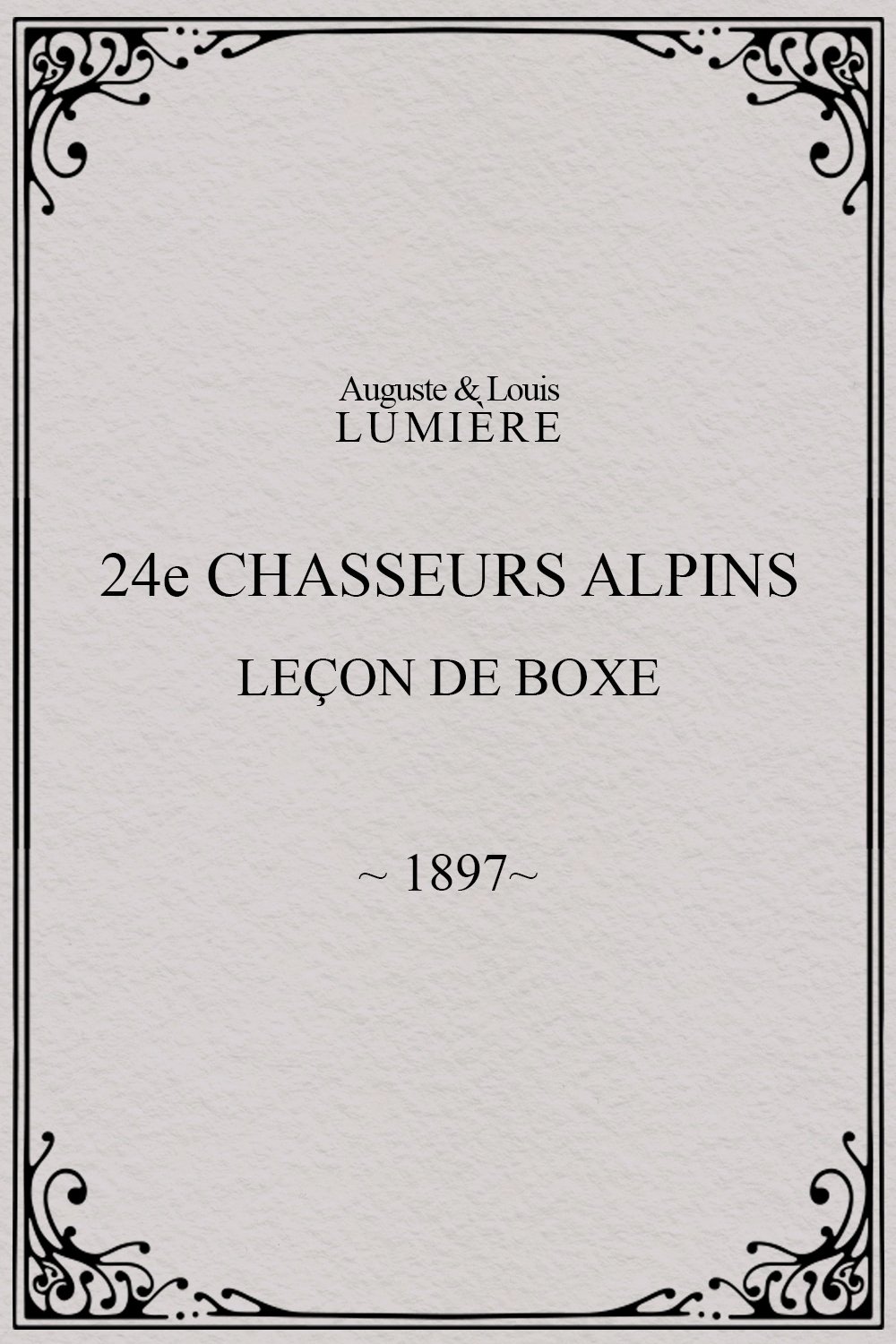 Poster de 24ème chasseurs alpins : leçon de boxe