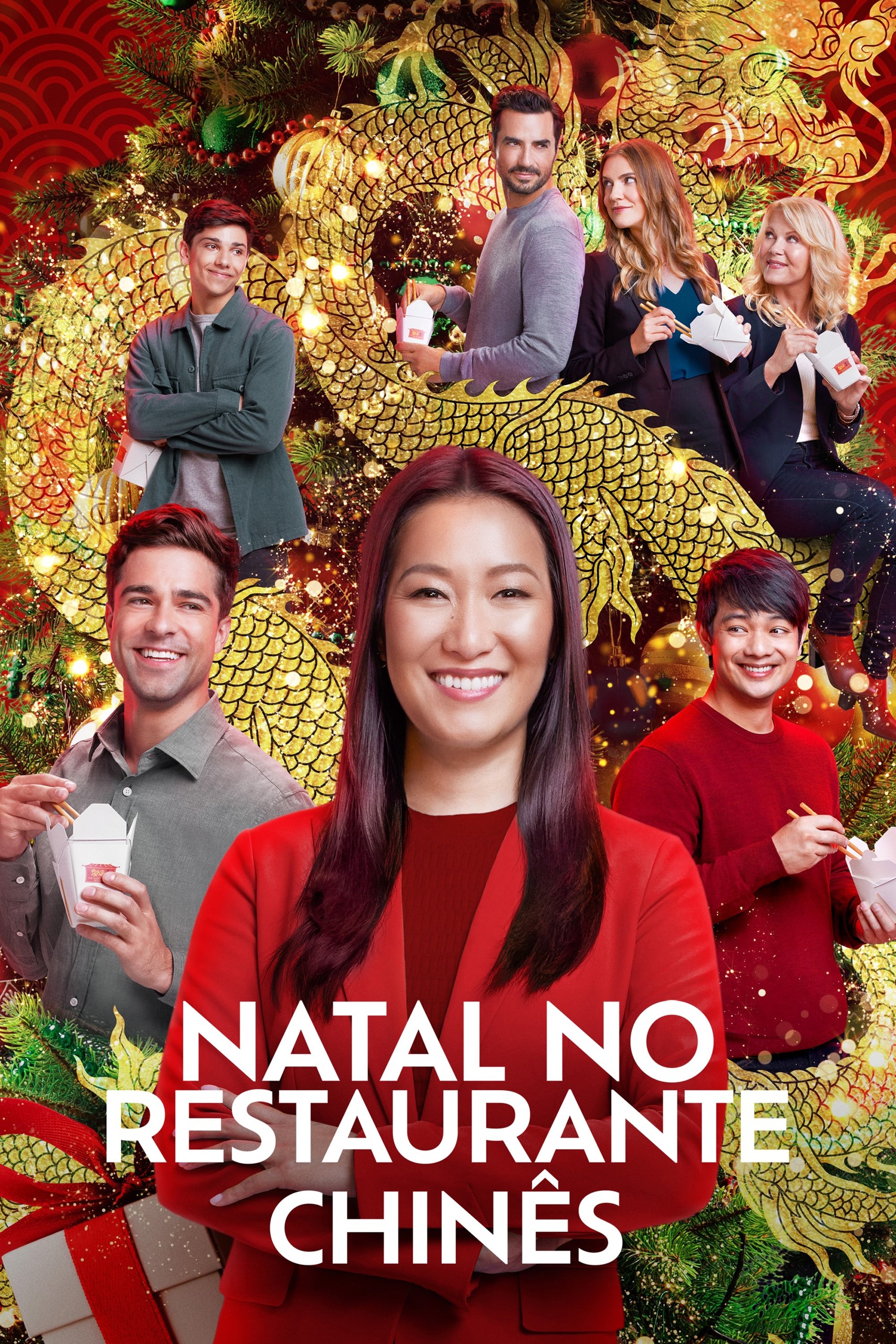 Poster de Natal no Restaurante Chinês
