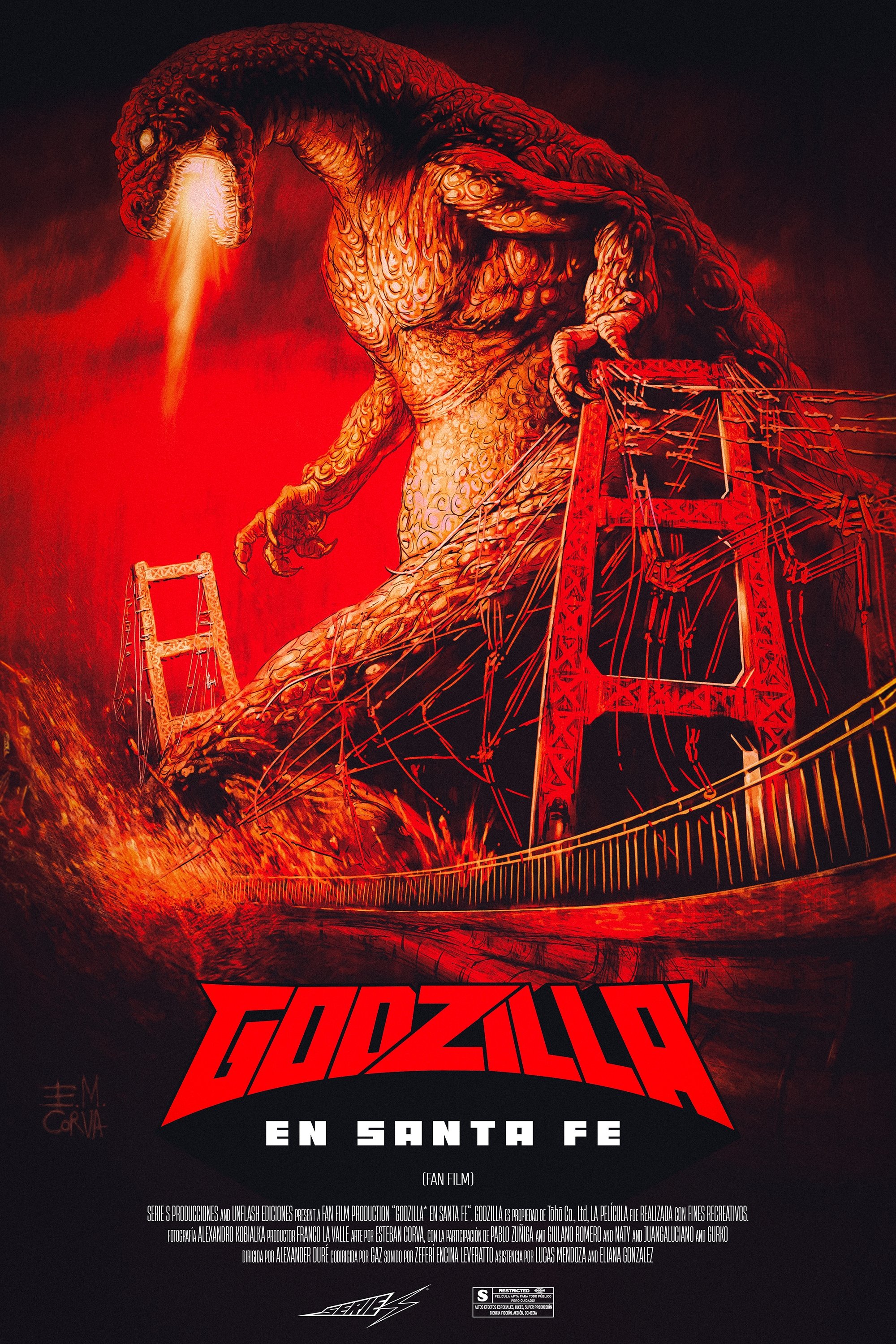 Poster de Godzilla en Santa Fe