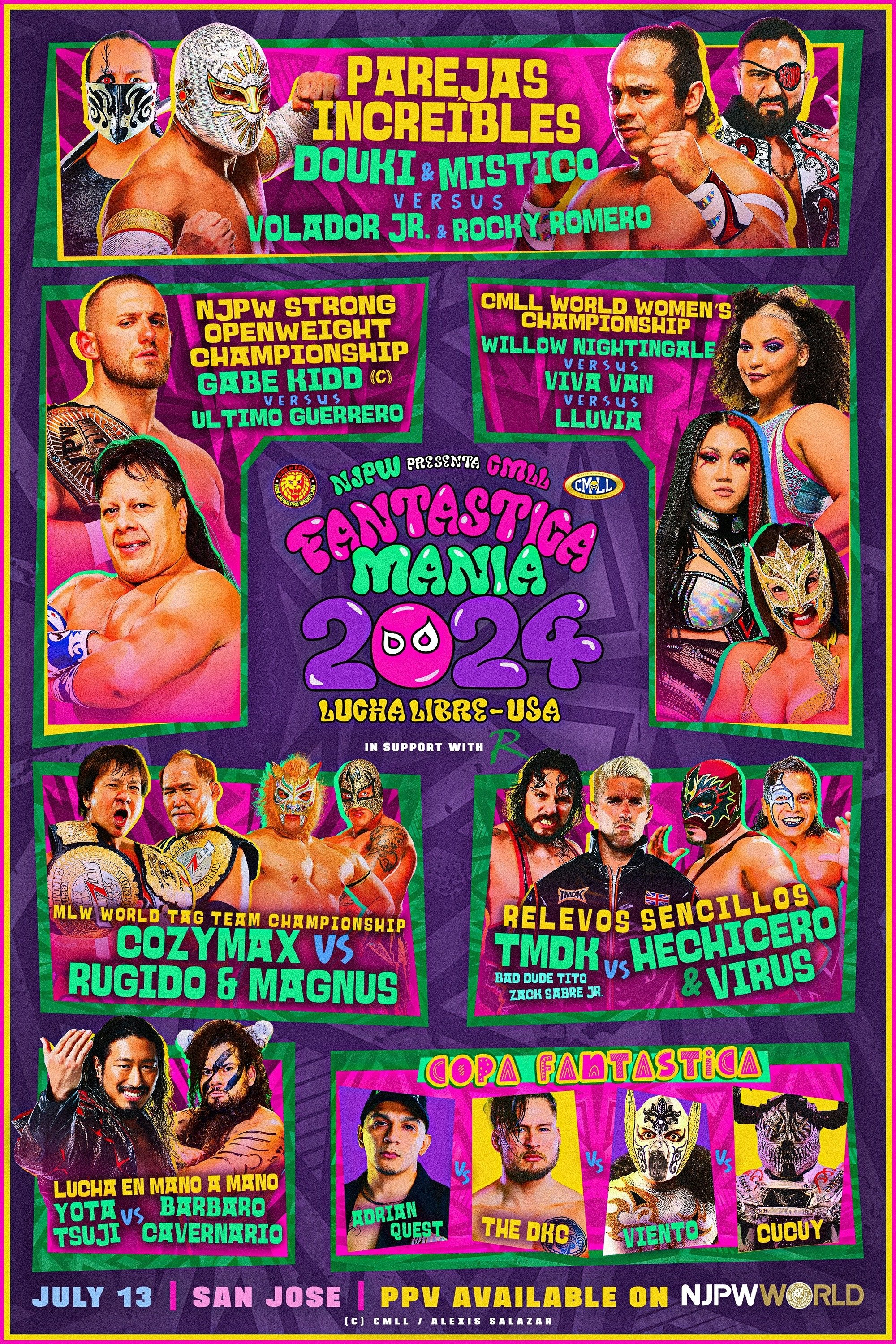 Poster de NJPW Presents CMLL Fantastica Mania 2024 - Lucha Libre USA