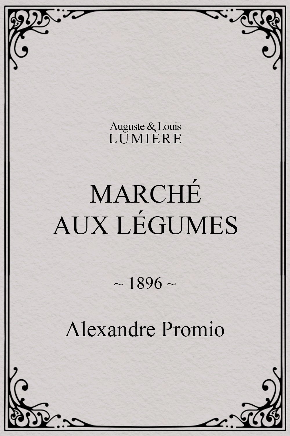Marché aux légumes