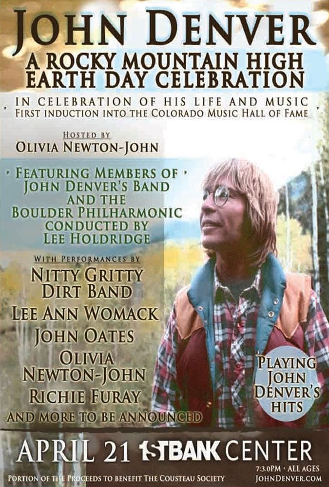 Poster de John Denver Rocky Mountain High An Earth Day Concert