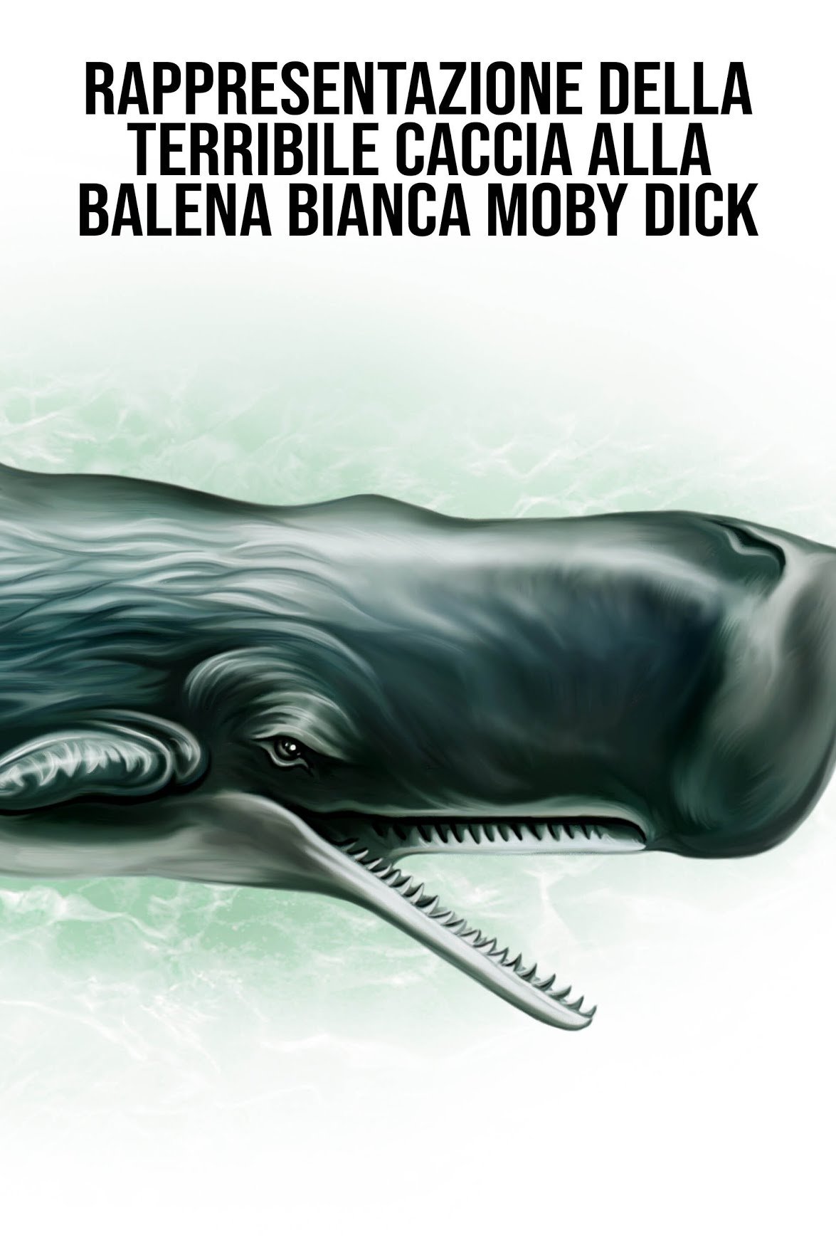 Poster de Rappresentazione della terribile caccia alla balena bianca Moby Dick
