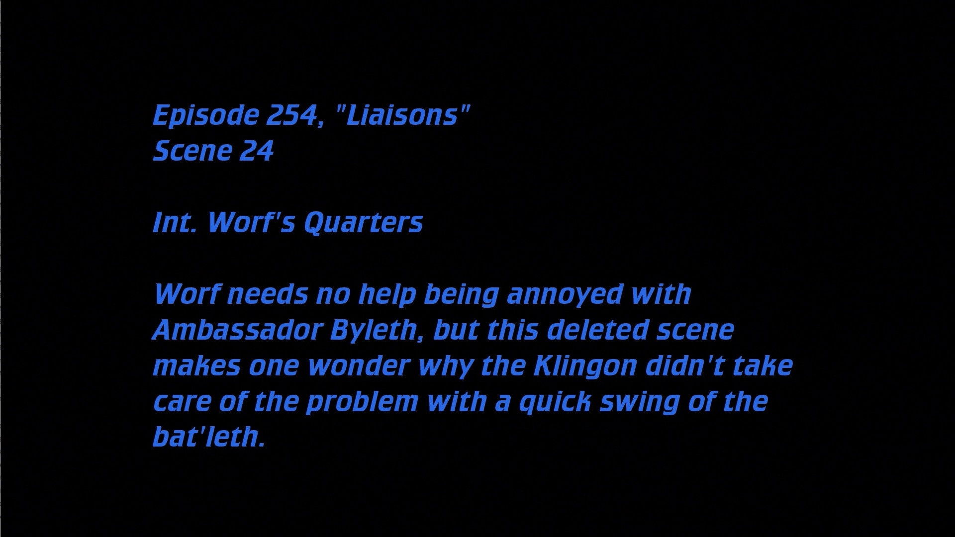 Deleted Scenes: S07E02 – Liaisons