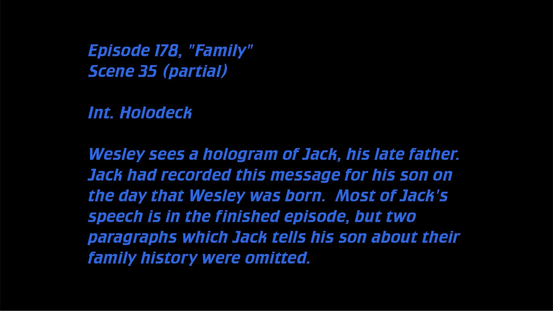 Deleted Scenes: S04E02 – Family