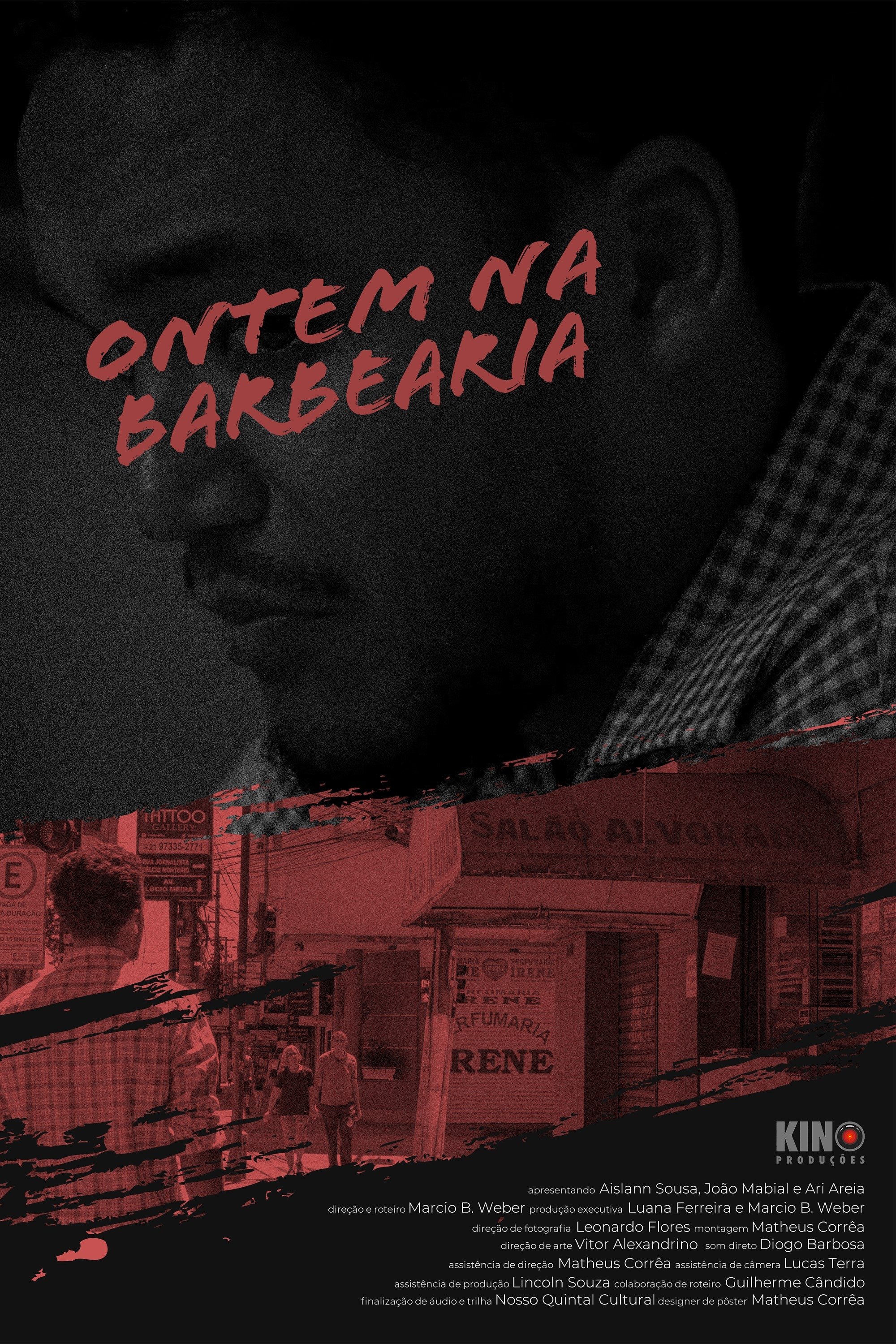 Poster de Ontem na barbearia