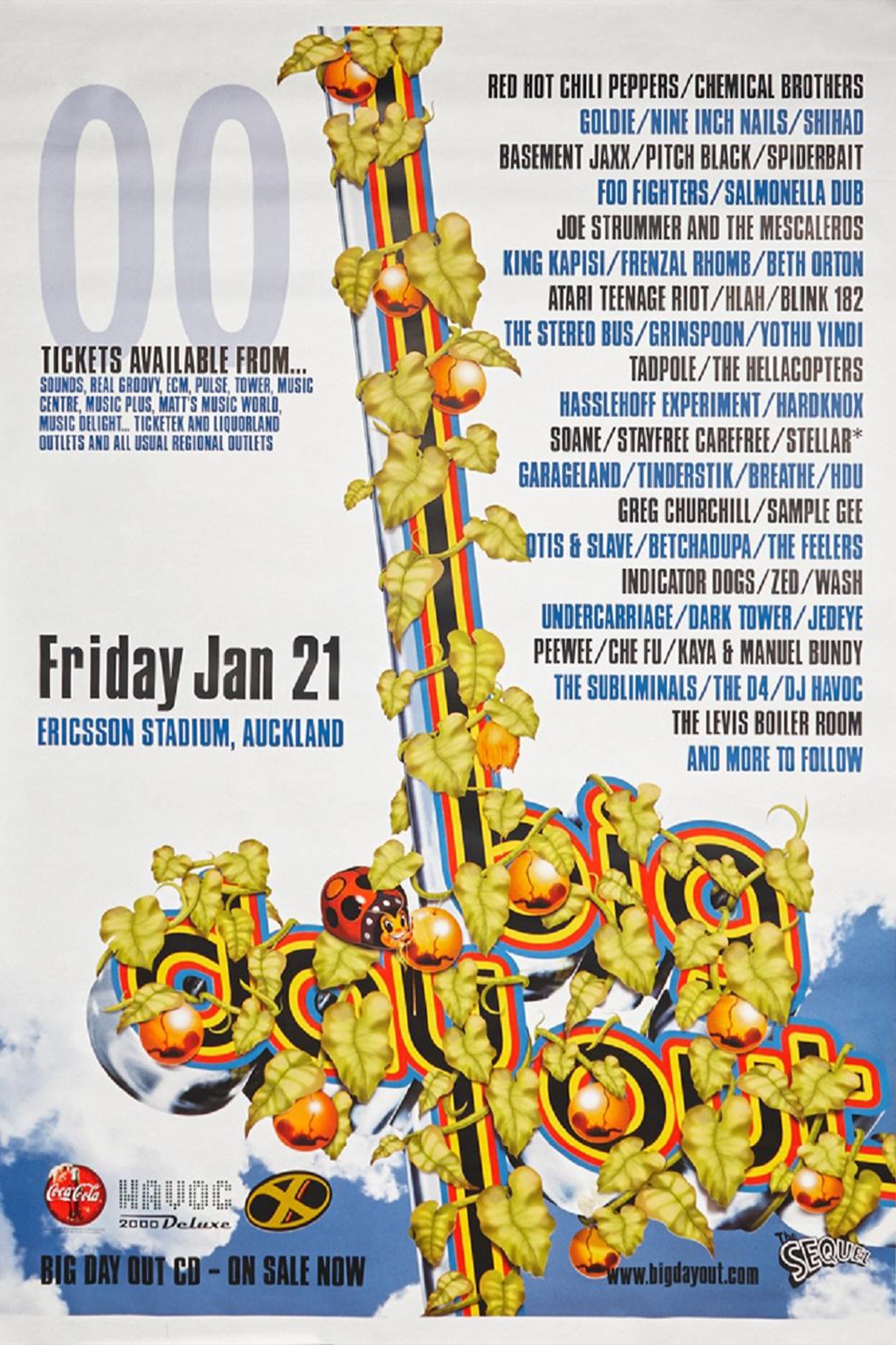 Poster de blink-182 - Big Day Out 2000 Melbourne, Australia