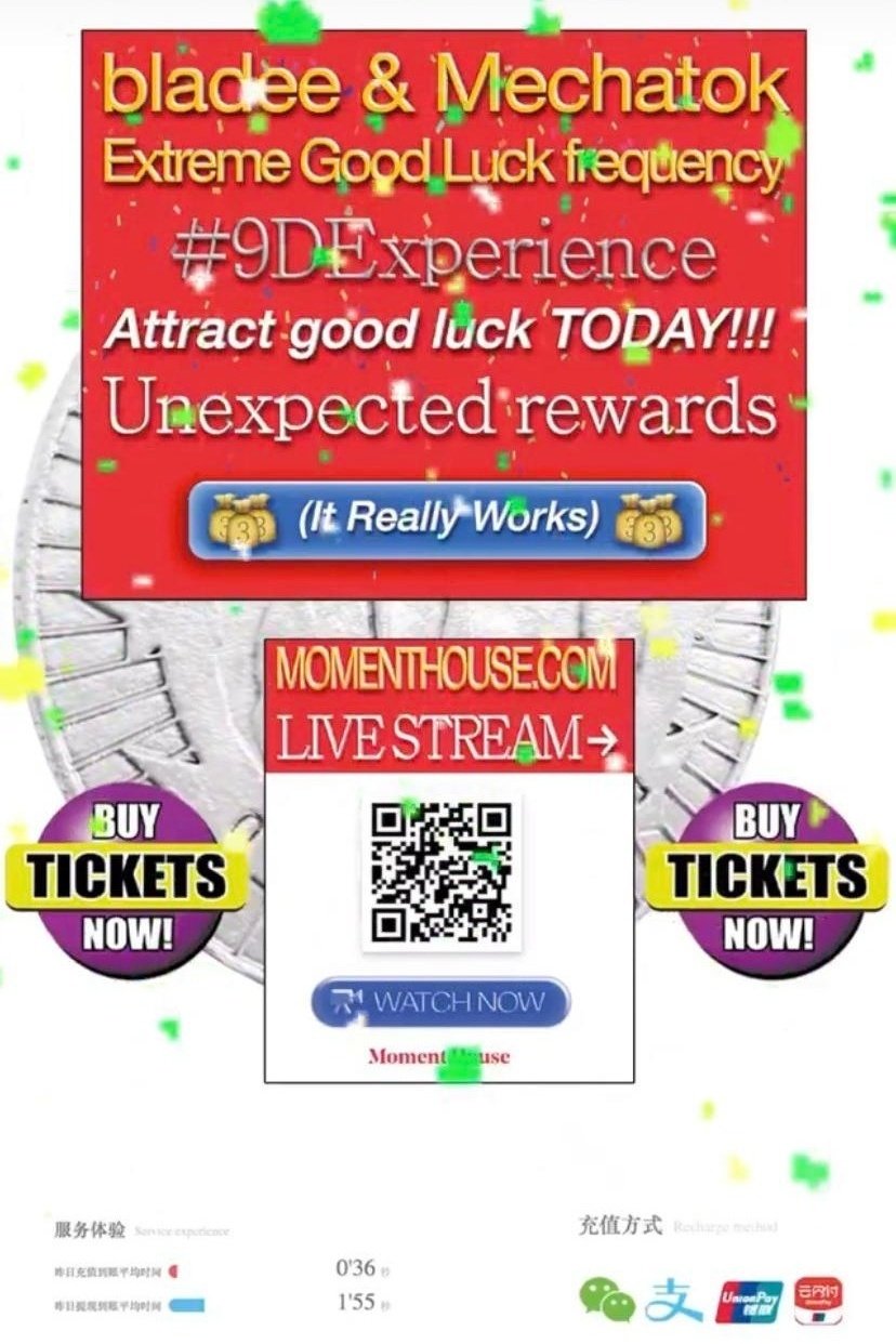Poster de bladee & Mechatok’s Extreme Good luck frequency #9DExperience Attract good luck TODAY!!! Unexpected rewards (It Really Works)