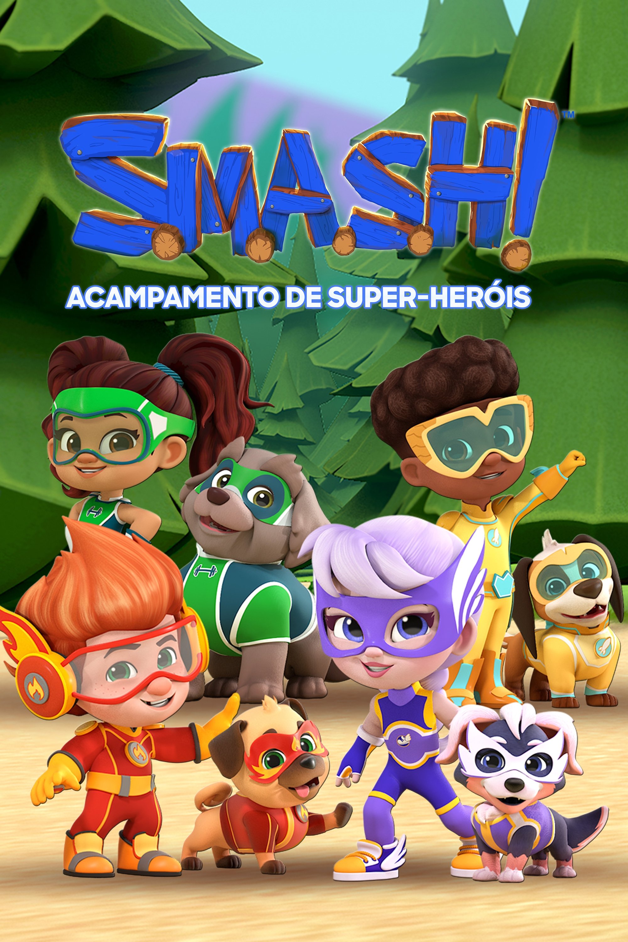 Poster de S.M.A.S.H.! Acampamento de Super-Heróis