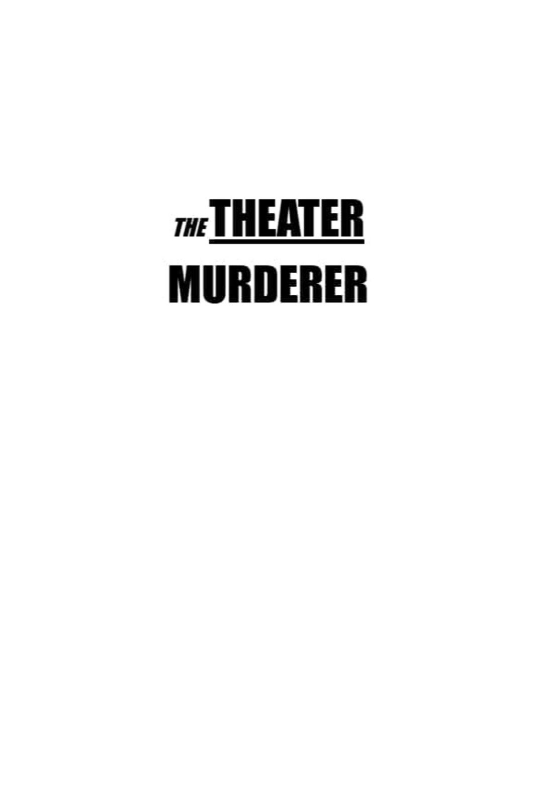 Poster de The Theater Murderer