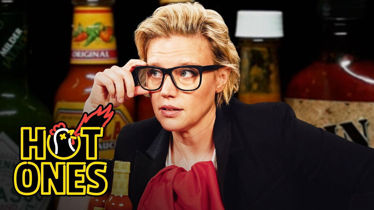 Kate McKinnon Gets Weird While Eating Spicy Wings