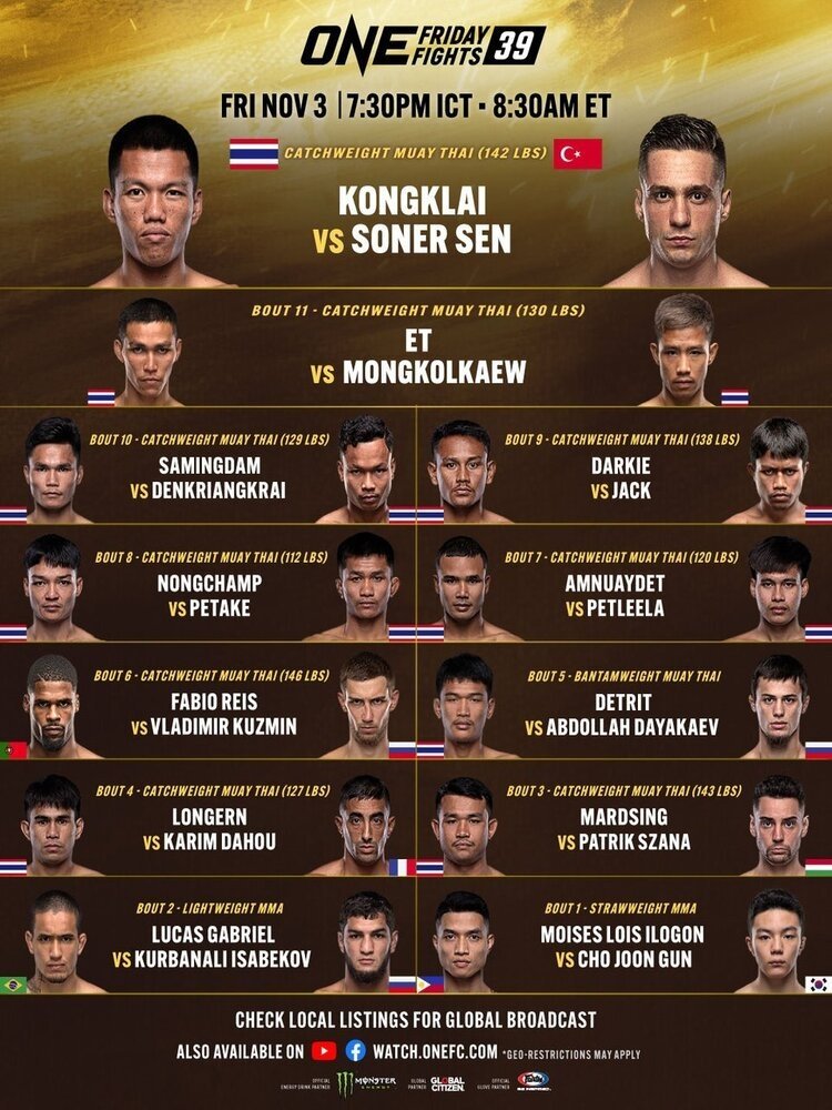 Poster de ONE Friday Fights 39: Kongklai vs. Sen