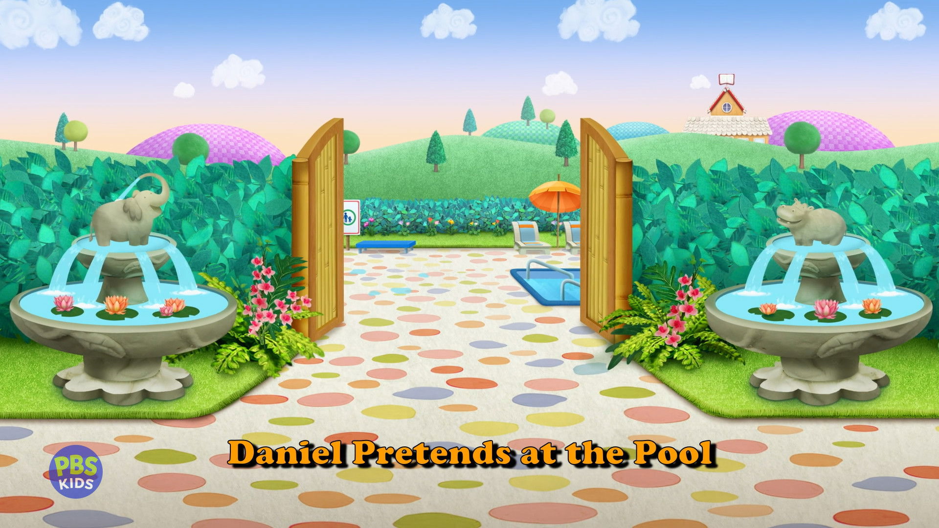 Daniel Pretends at the Pool