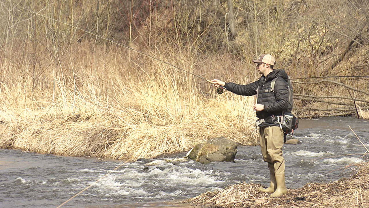 Fishing in the Tokachi Plain in Early Spring