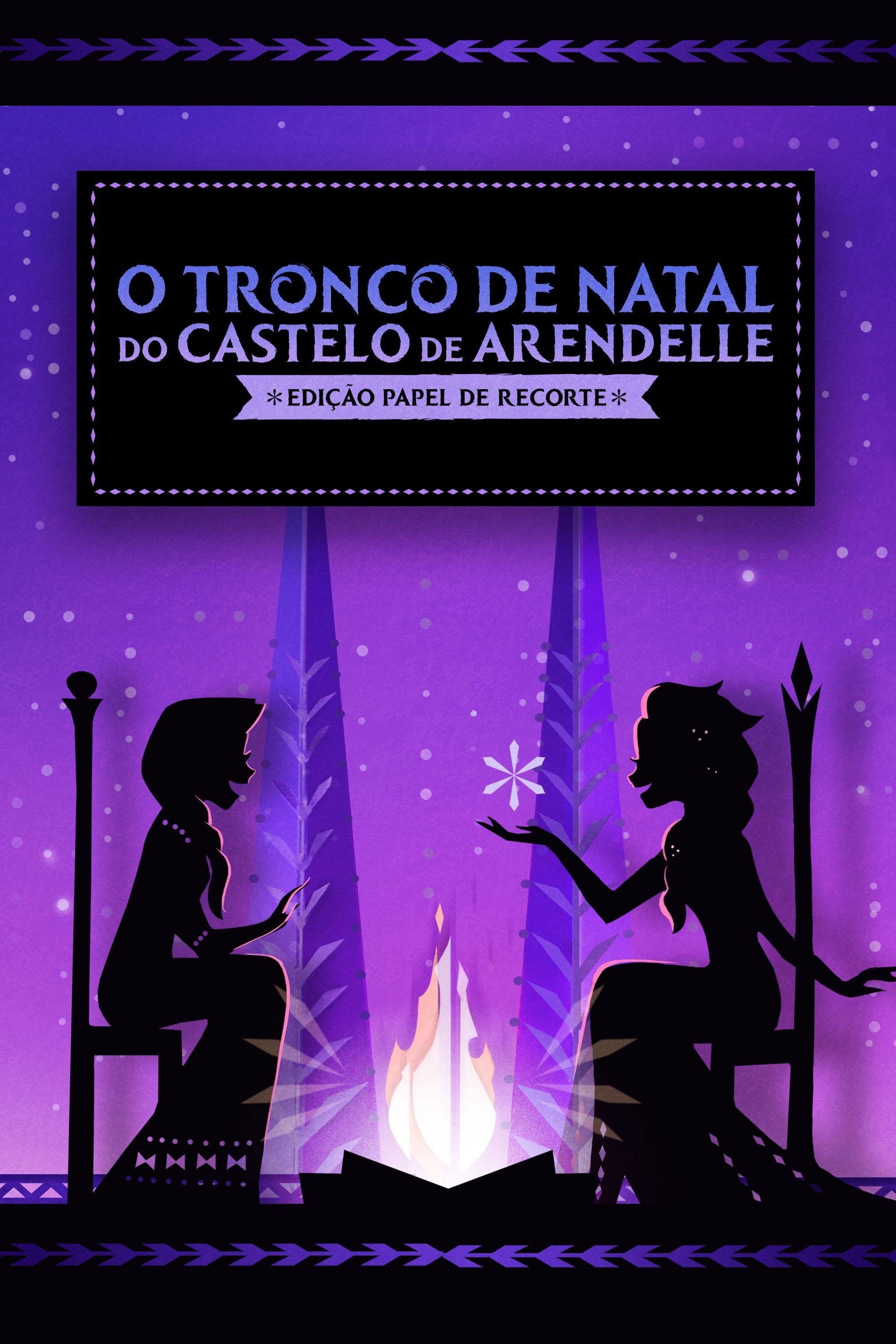 Poster de Natal em Arendelle: Recortes de Papel