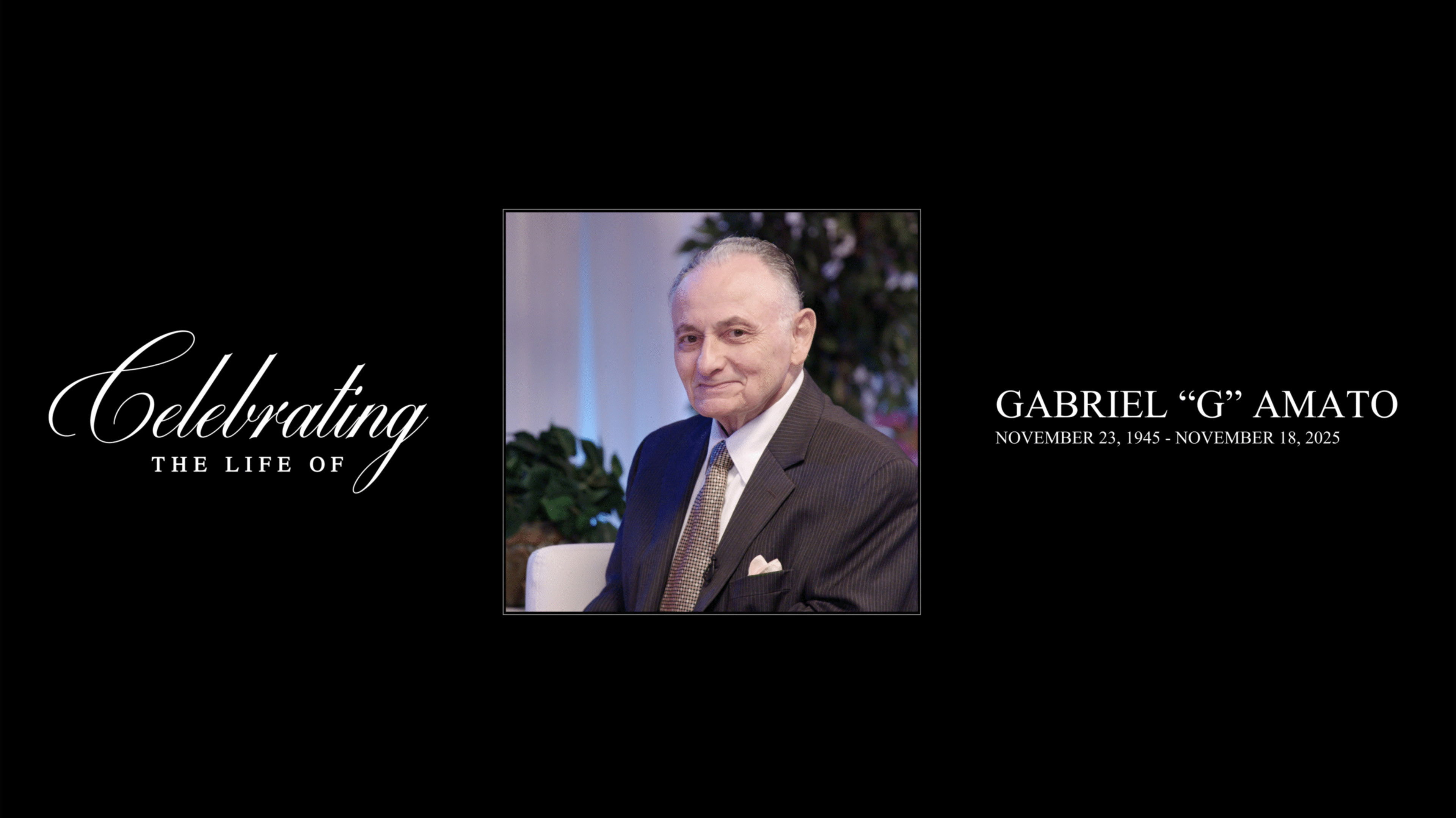 Celebrating the Life of Gabriel “G” Amato