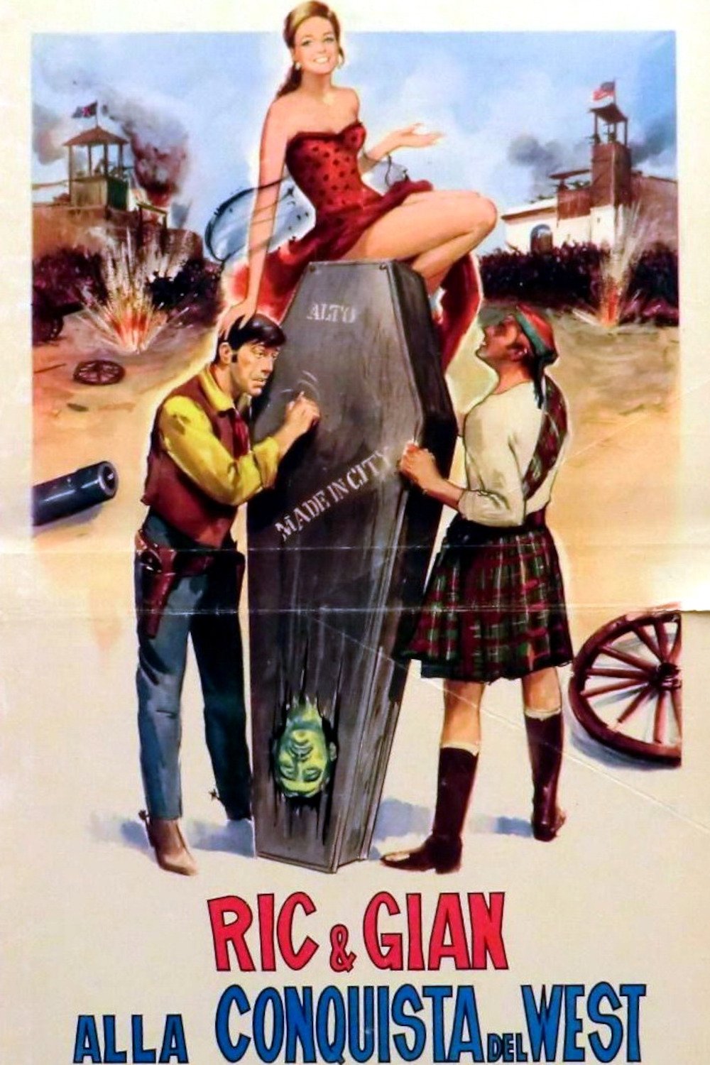 Affiche du film Ric e Gian alla conquista del West