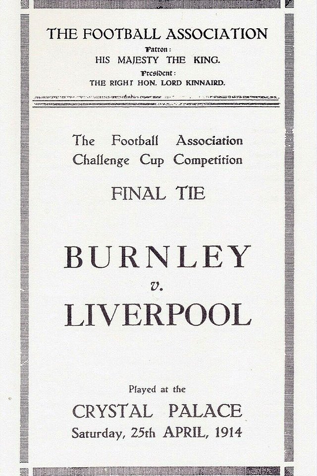Poster de Cup Tie Final: Liverpool v Burnley 1914