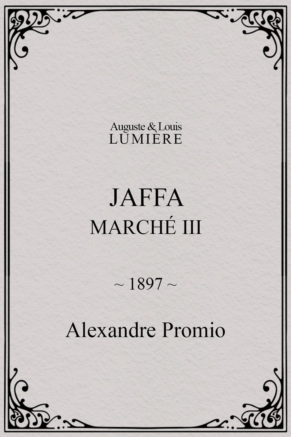 Jaffa : Marché, III