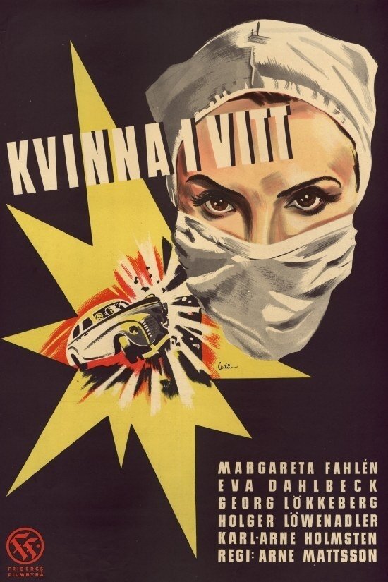 Kvinna i vitt Poster