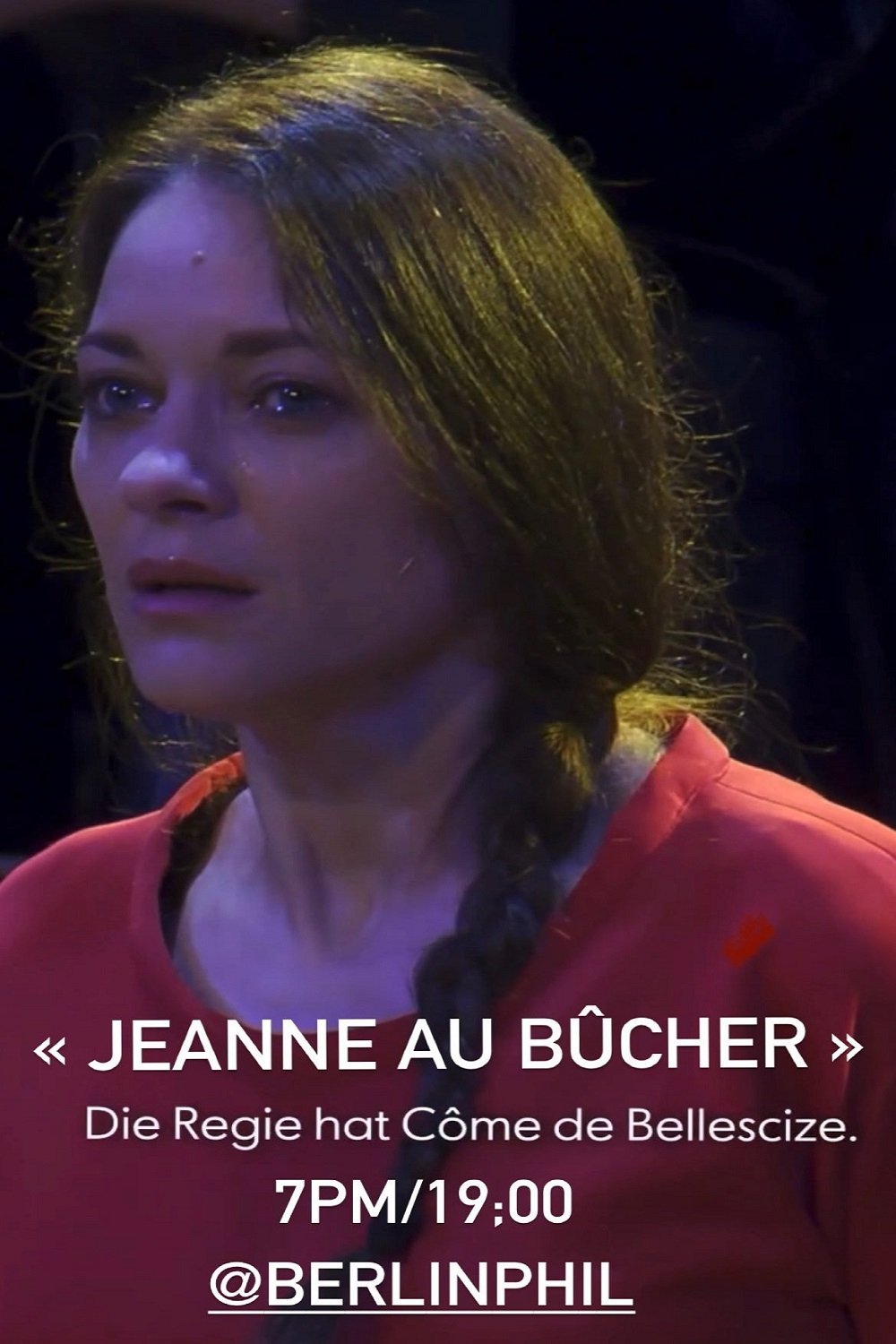 Poster de Honegger’s “Jeanne d’Arc au bûcher” with Alan Gilbert and Marion Cotillard