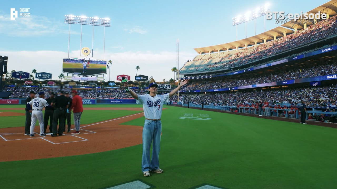 Behind the Scenes of V's First Pitch for the LA Dodgers