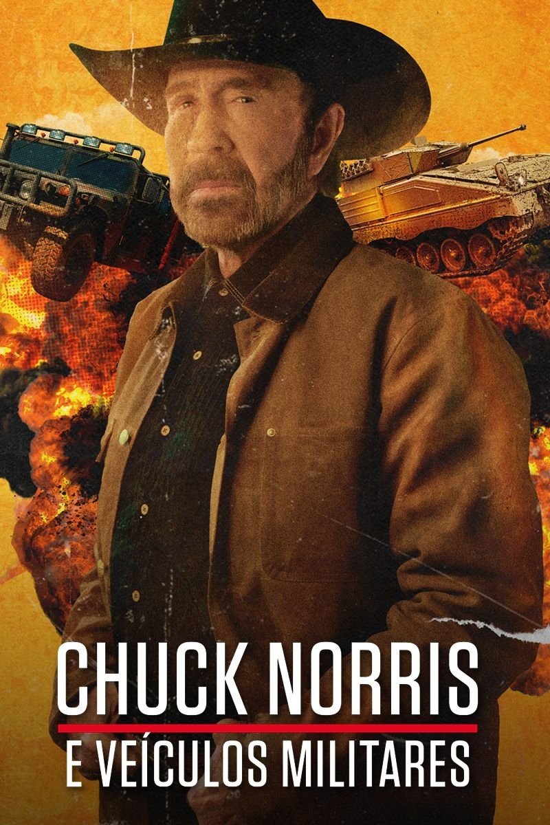 Poster de Chuck Norris e Veículos Militares