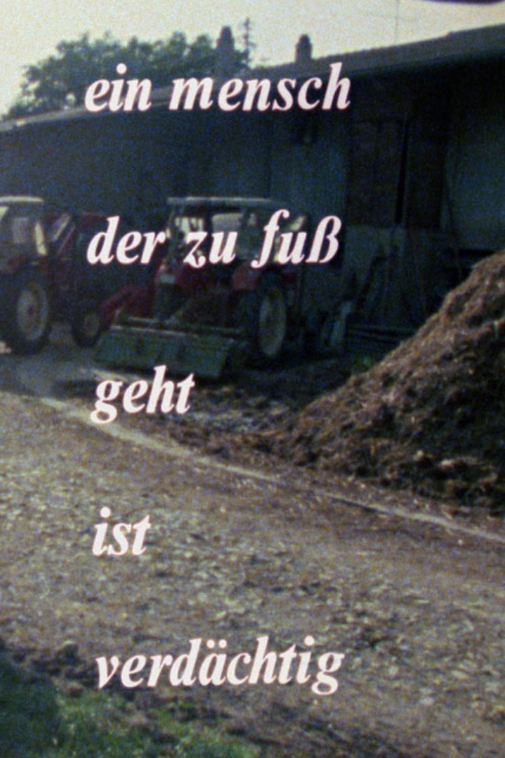 Poster de Ein Mensch, der zu Fuss geht, ist verdächtig