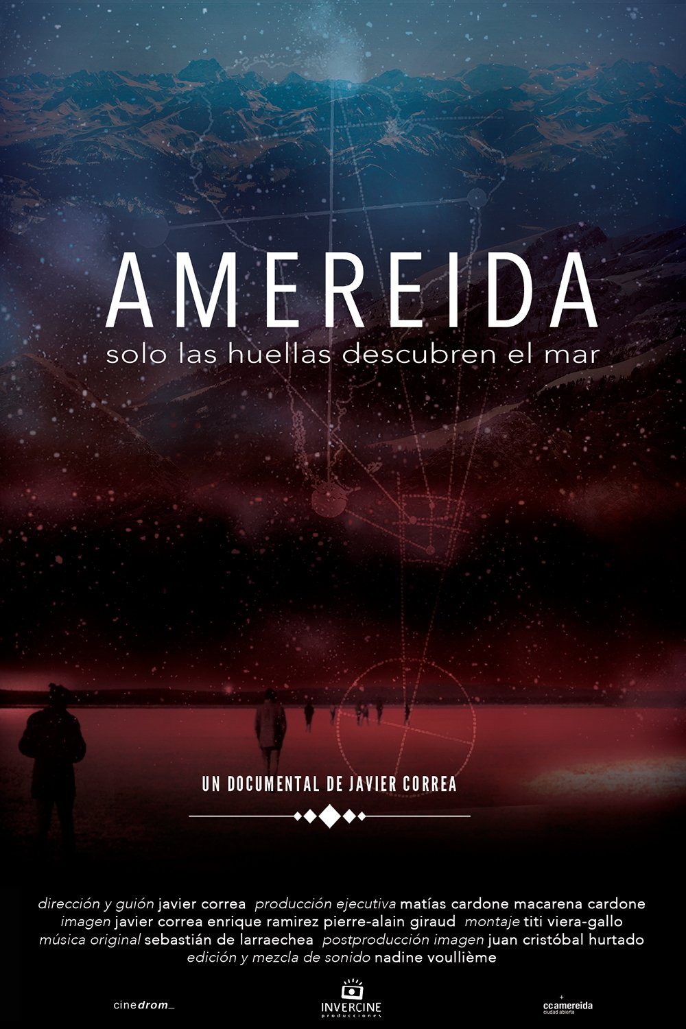 Poster de Amereida, sólo las huellas descubren el mar