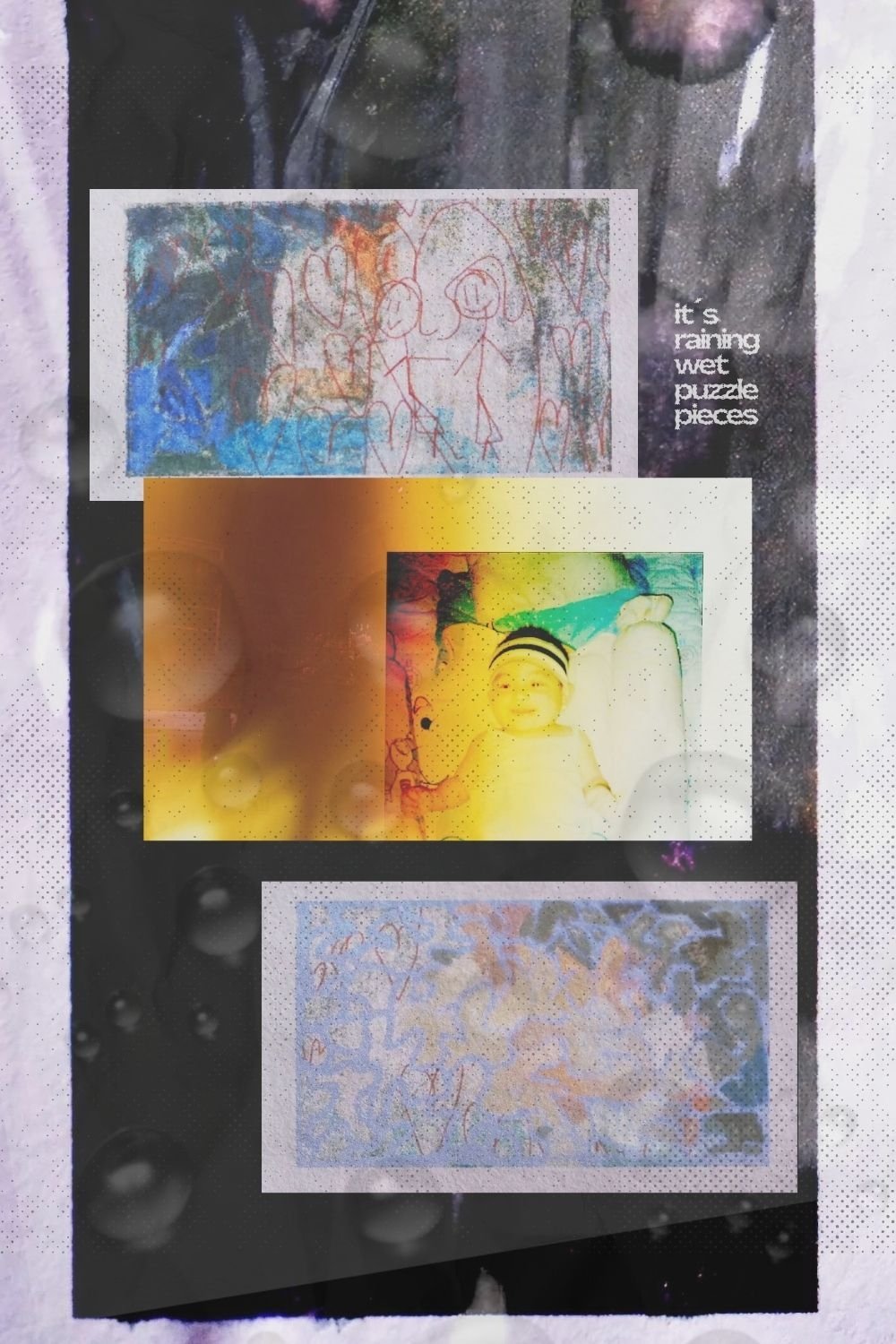 Poster de it's raining wet puzzle pieces