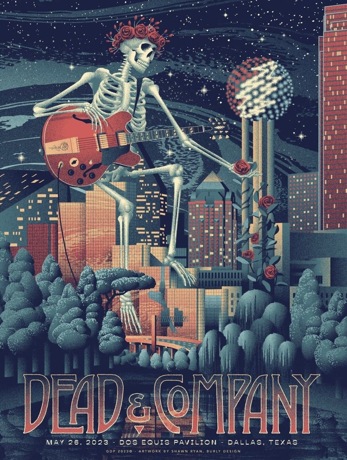 Poster de Dead & Company: 2023-05-26 Dos Equis Pavilion, Dallas, TX