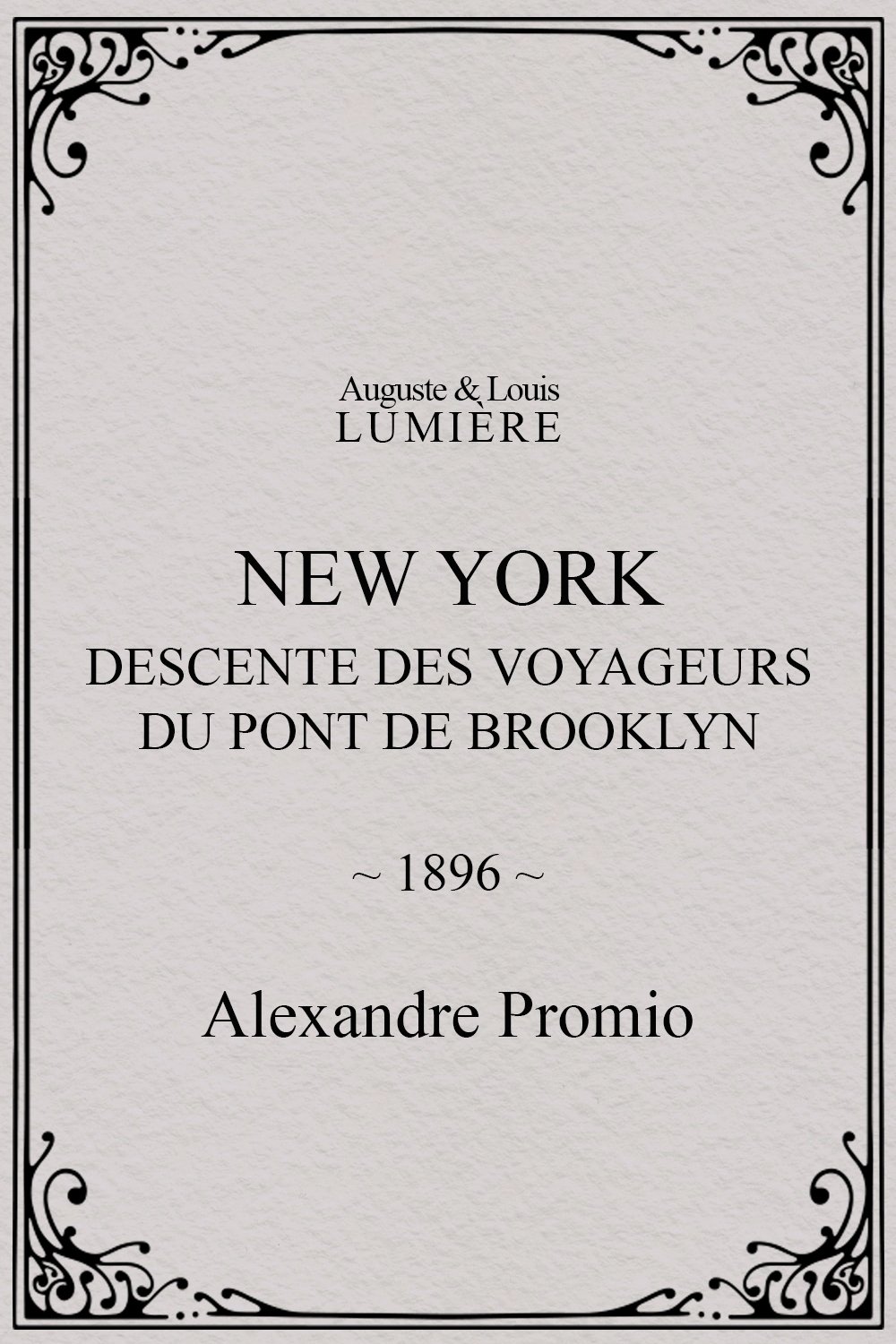 Poster de New York, descente des voyageurs du pont de Brooklyn