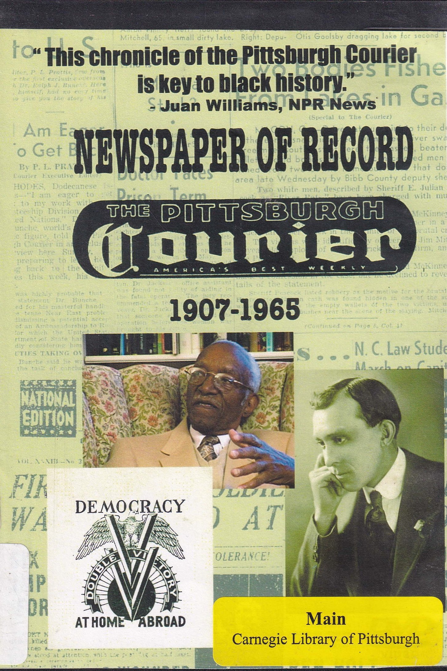 Poster de Newspaper of Record: The Pittsburgh Courier 1907-1965