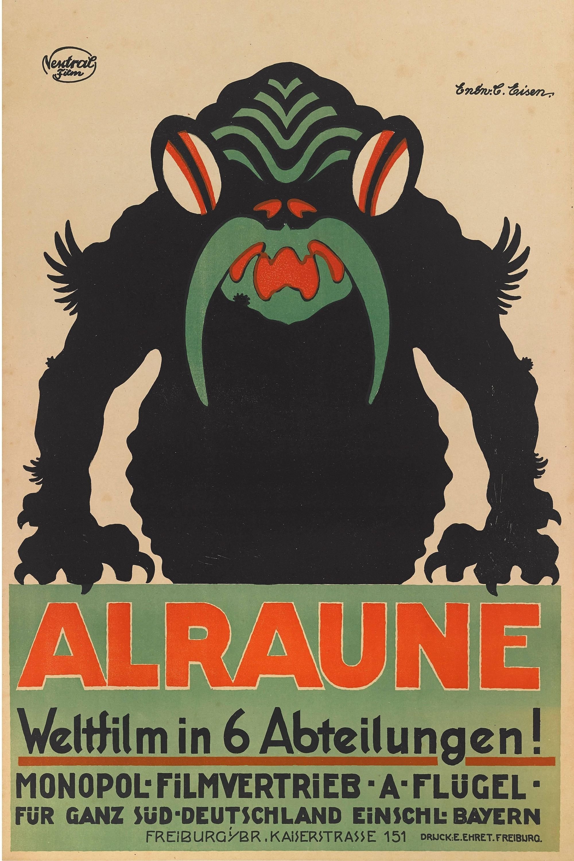 Poster de Alraune, die Henkerstochter, genannt die rote Hanne