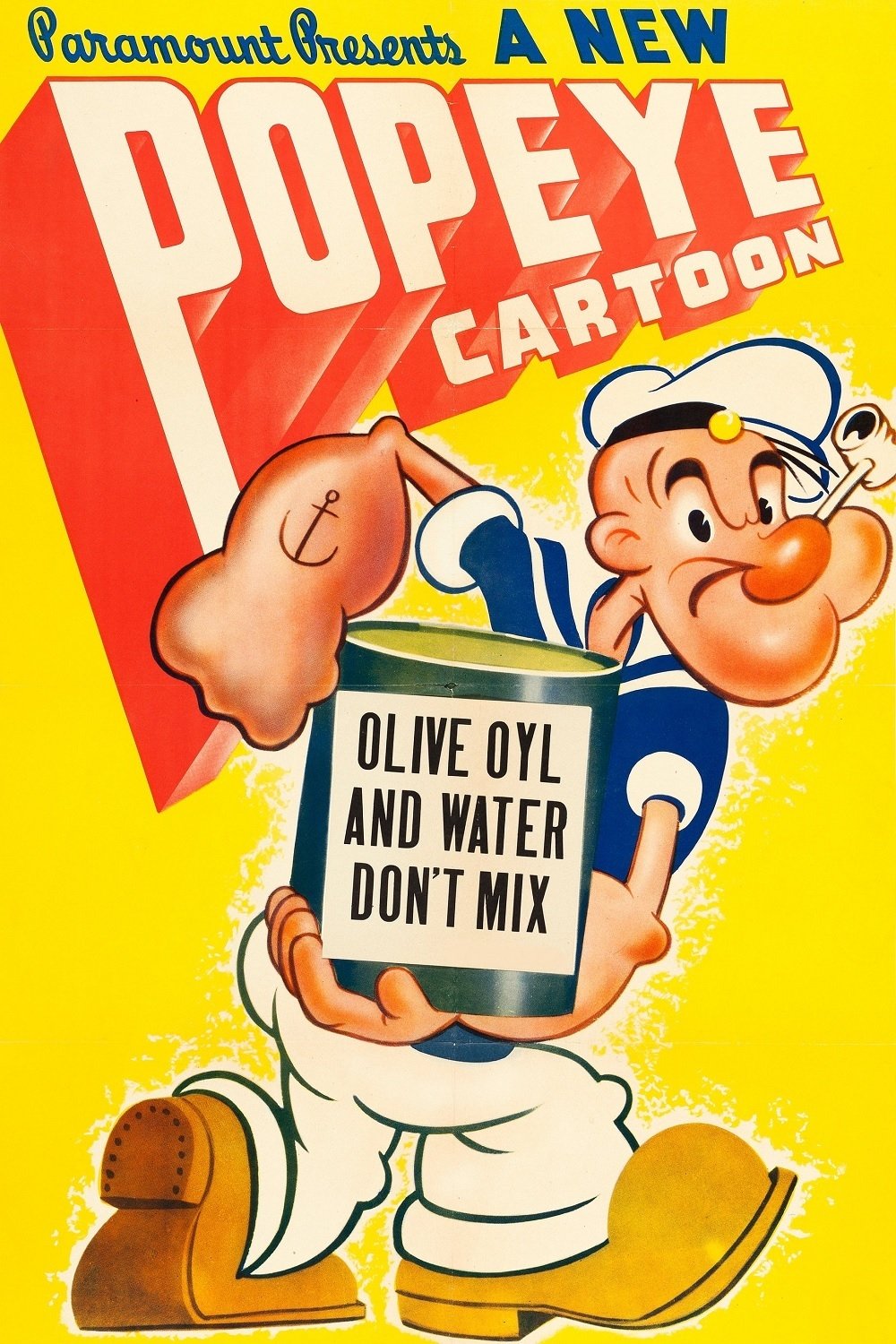 Poster de Olive Oyl and Water Don't Mix